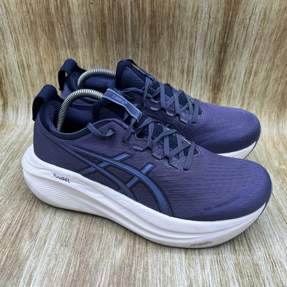 ASICS Gel-Nimbus 27 Men's Size 8.5 Blue Low Top Cushioned Running Shoes 1011B958